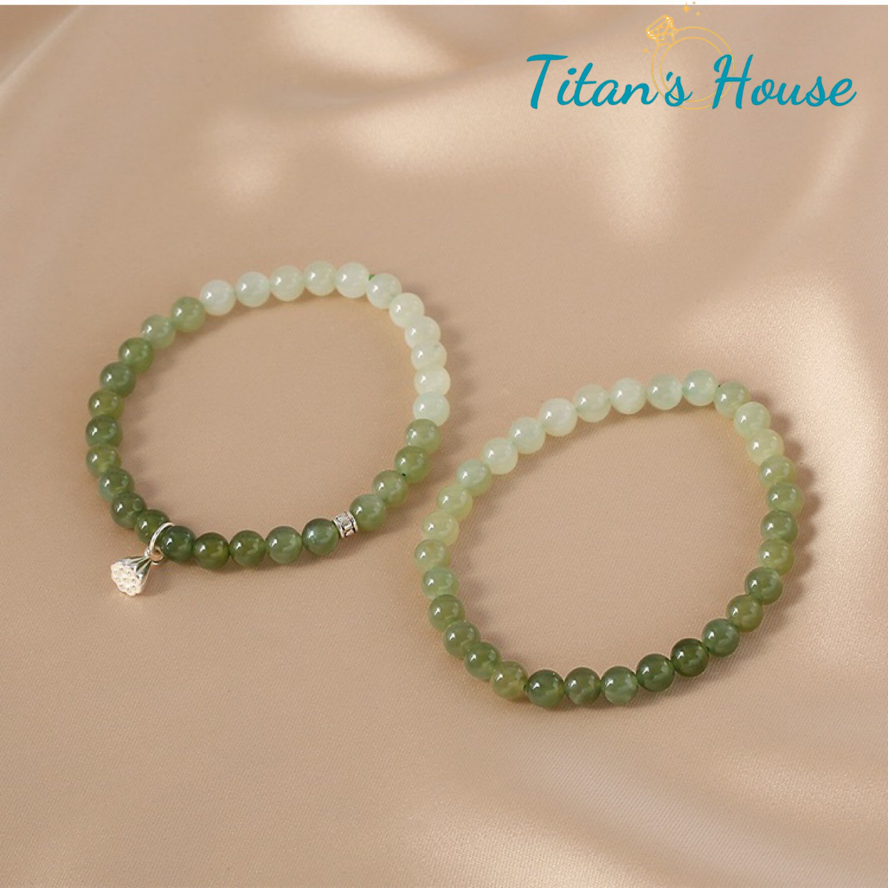 Chuỗi - vòng tay đá Jade kết hợp Charm bạc 925 - Titan's House - C003T