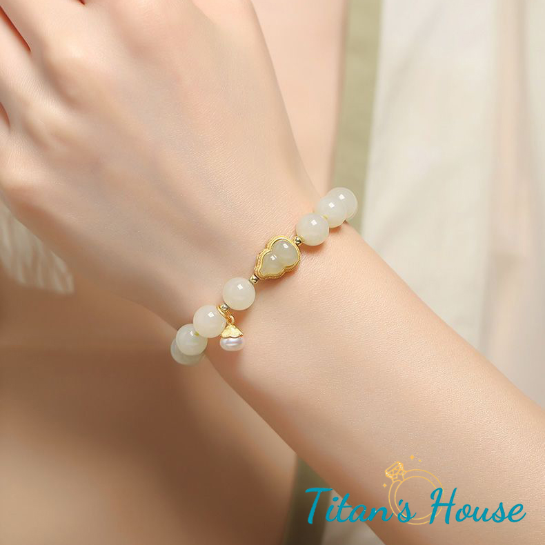  Chuỗi - vòng tay đá Jade kết hợp Charm hồ lô - Titan's House - C006T