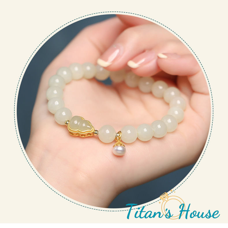  Chuỗi - vòng tay đá Jade kết hợp Charm hồ lô - Titan's House - C006T