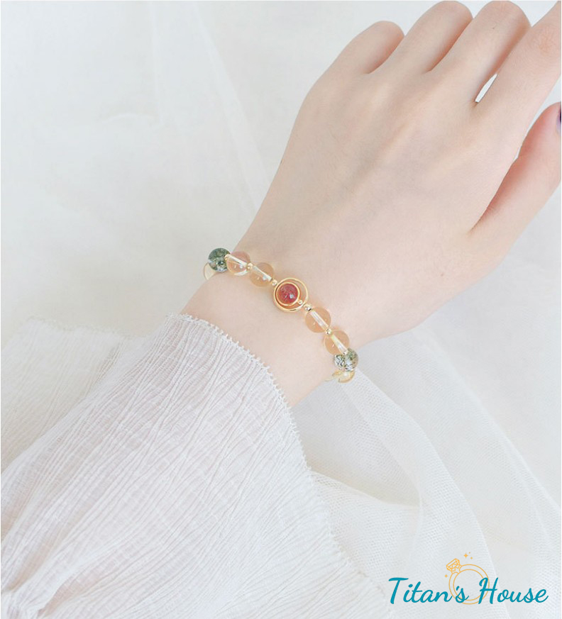  Chuỗi - vòng tay đá Citrine kết hợp Charm - Titan's House - C007T