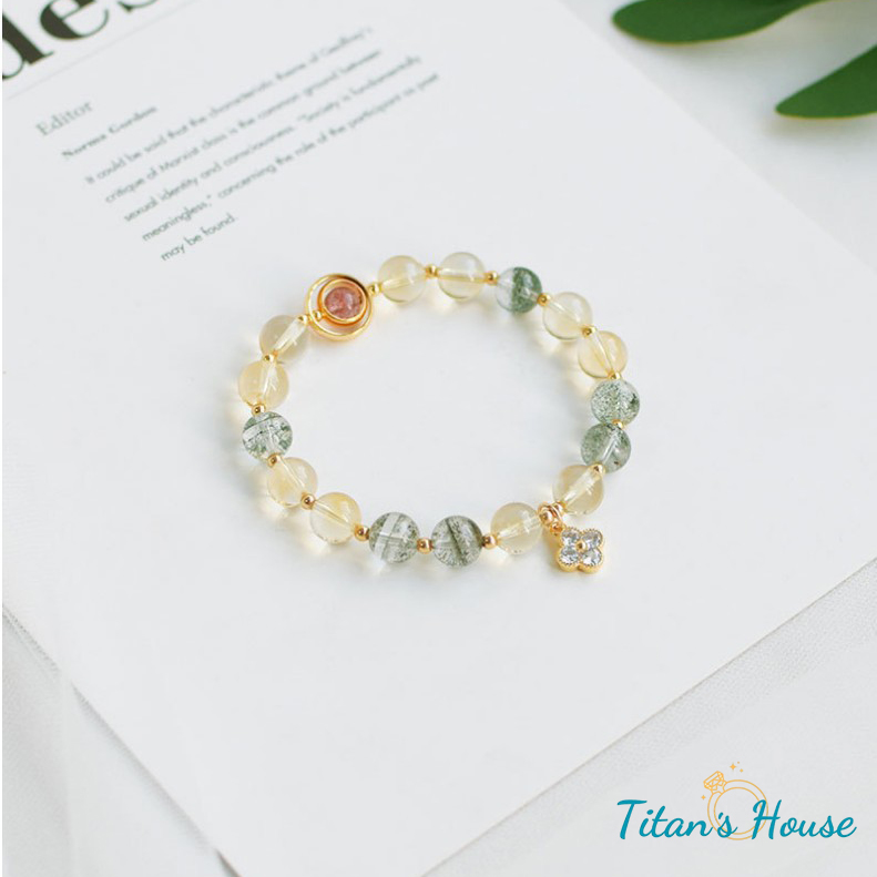  Chuỗi - vòng tay đá Citrine kết hợp Charm - Titan's House - C007T