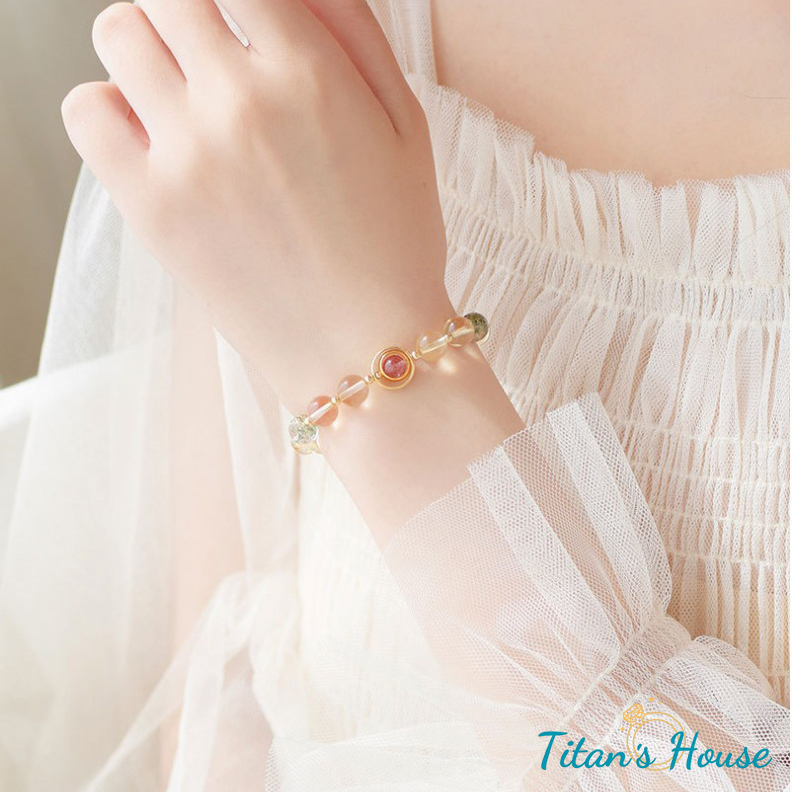  Chuỗi - vòng tay đá Citrine kết hợp Charm - Titan's House - C007T