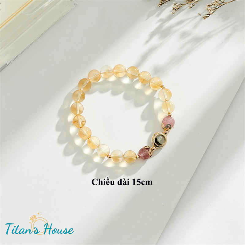 Chuỗi - vòng tay đá Citrine kết hợp Charm bạc 925 - Titan's House - C011T 