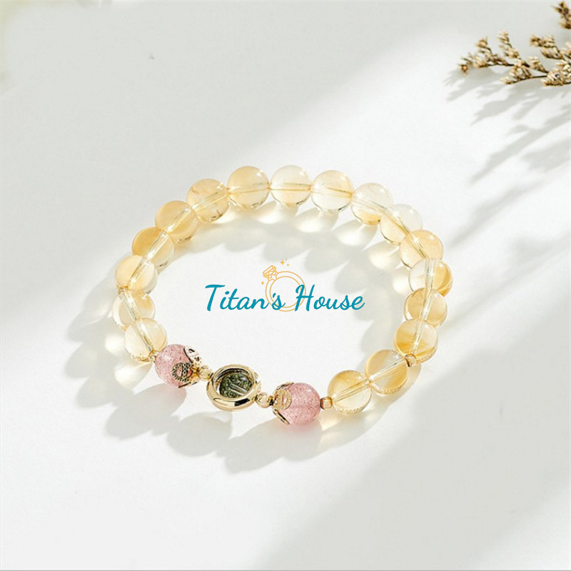 Chuỗi - vòng tay đá Citrine kết hợp Charm bạc 925 - Titan's House - C011T 