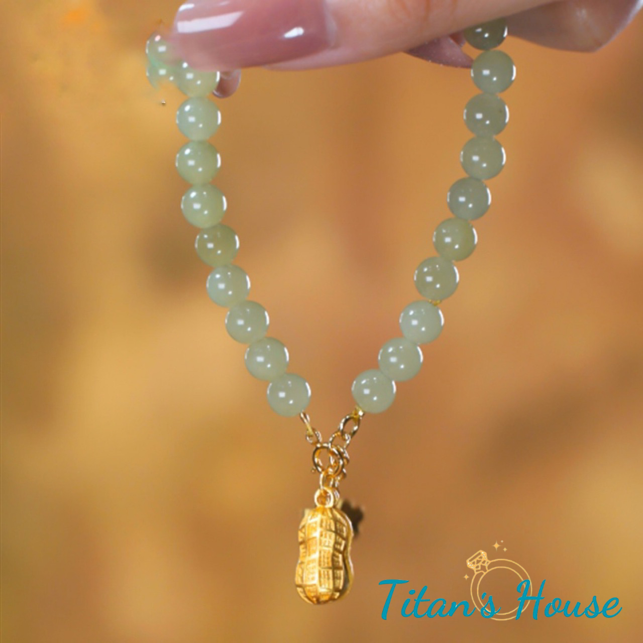  Chuỗi - vòng tay đá Jade kết hợp Charm bạc hạt đậu phong thuỷ - Titan's House - C012T