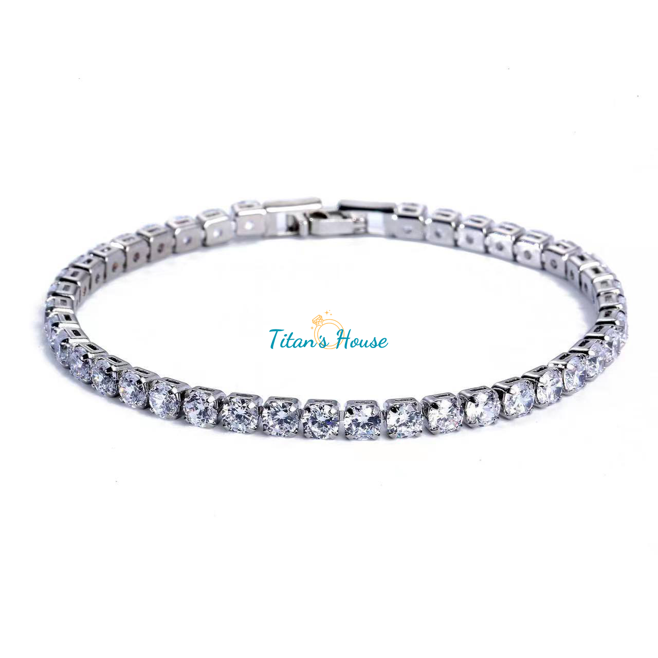 Lắc tay Titan đá Zircon tròn - Titan's House - LT013T