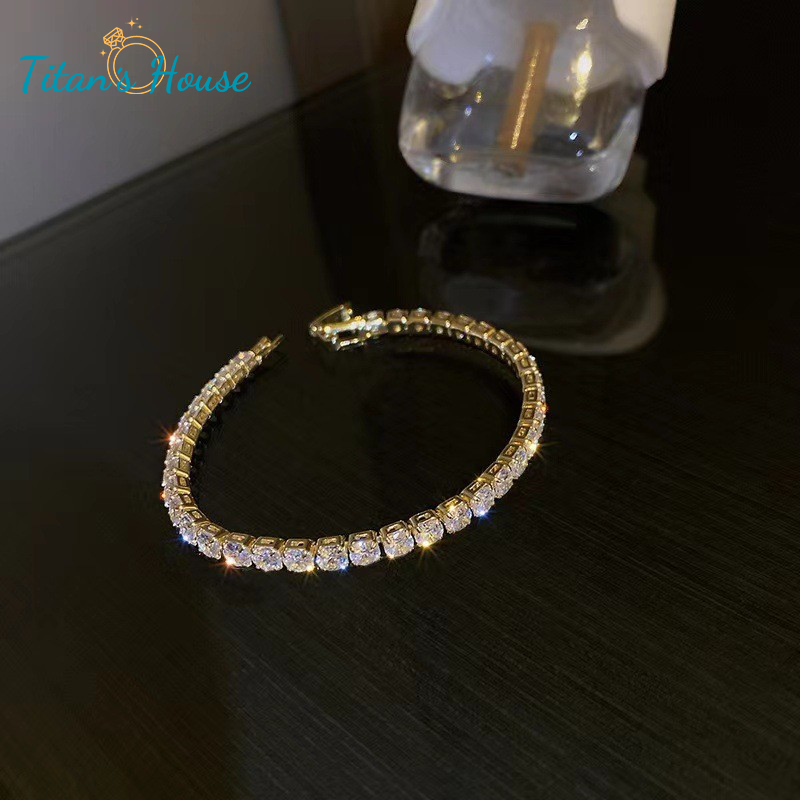 Lắc tay Titan đá Zircon tròn - Titan's House - LT013T