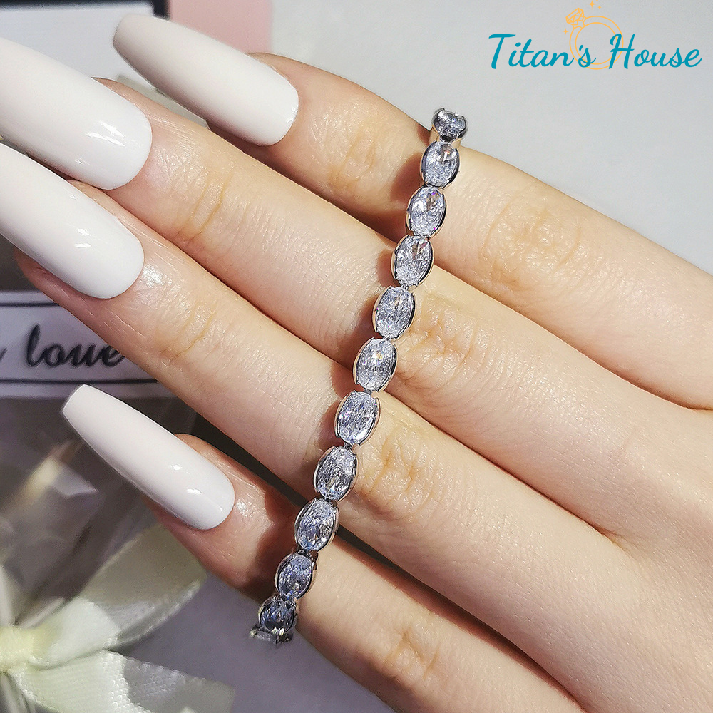  Lắc tay Titan đá Zircon hình thoi - Titan's House - LT017T