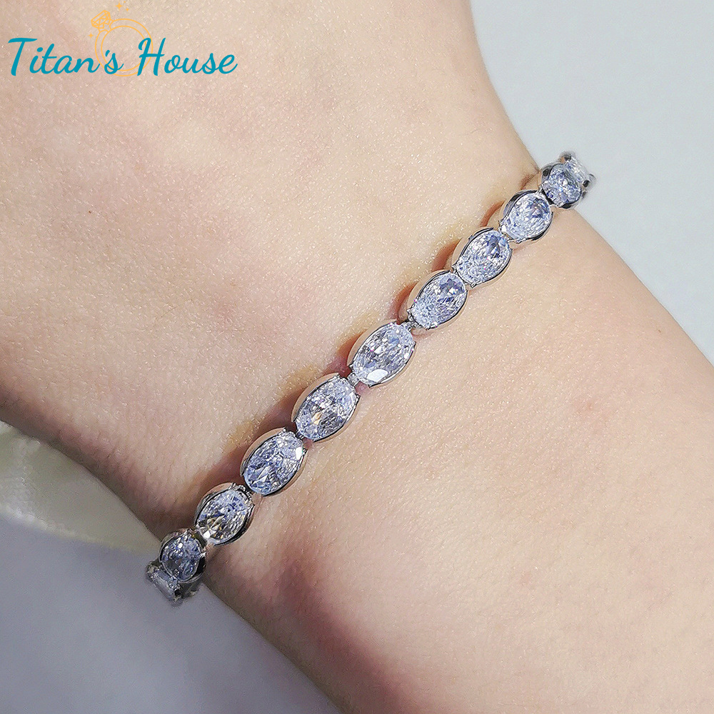  Lắc tay Titan đá Zircon hình thoi - Titan's House - LT017T