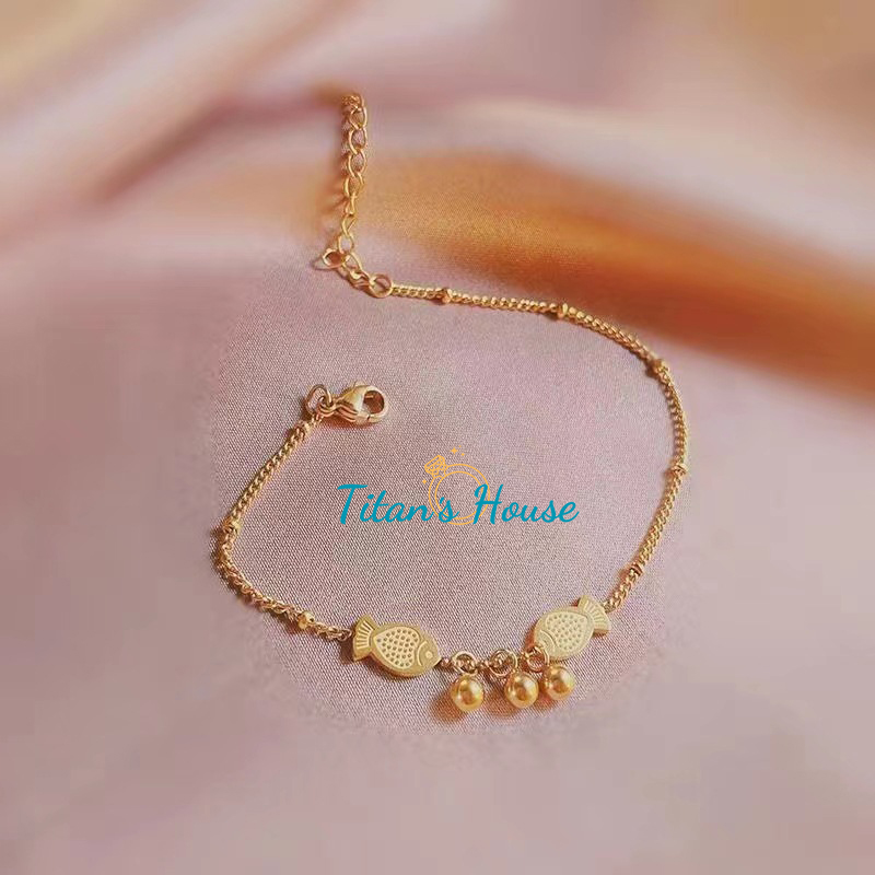 Lắc tay Song Ngư kết hợp charm thép Titan - Titan's House - LT021T