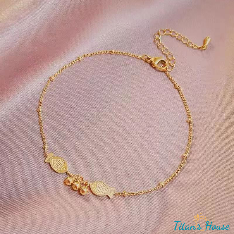 Lắc tay Song Ngư kết hợp charm thép Titan - Titan's House - LT021T