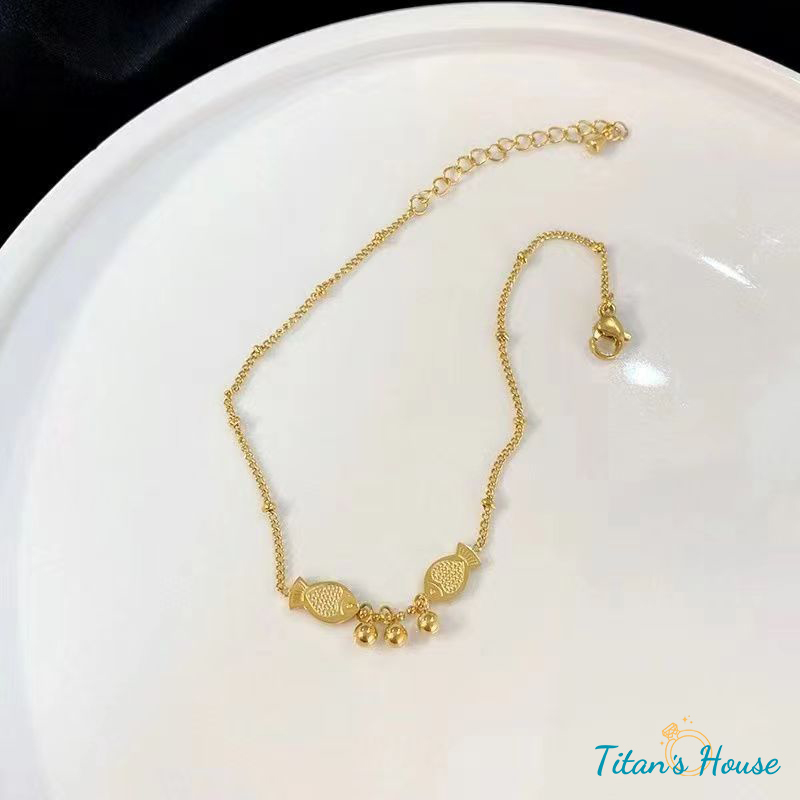 Lắc tay Song Ngư kết hợp charm thép Titan - Titan's House - LT021T