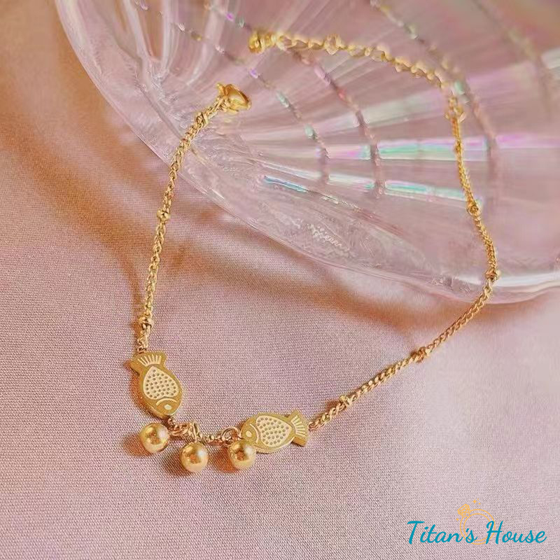 Lắc tay Song Ngư kết hợp charm thép Titan - Titan's House - LT021T