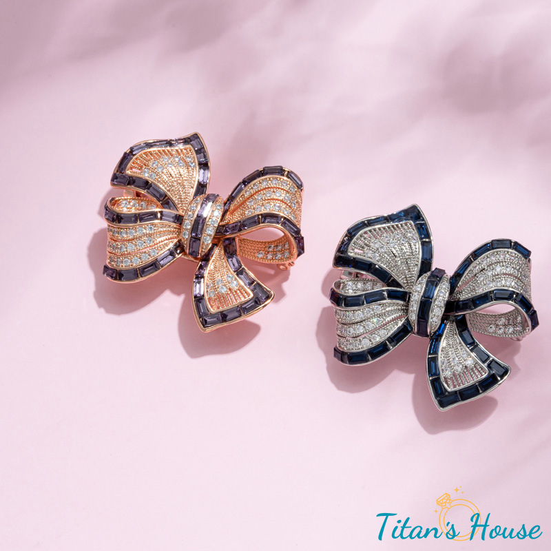 Trâm cài áo cao cấp biểu tượng nơ - Titan's House - TC028T
